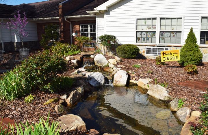 Our natural area outside our Assisted Living Center