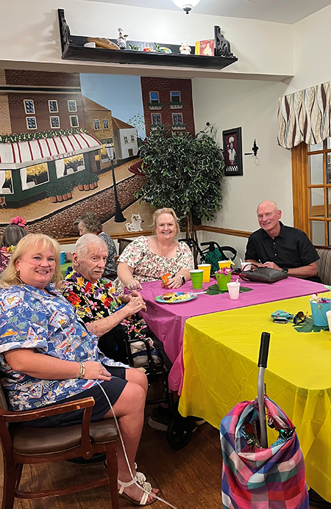 More luau fun with Memory Care residents