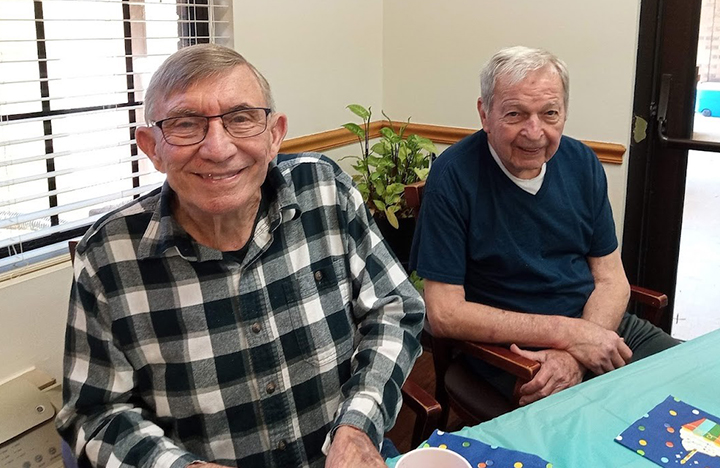 Enjoying time with Memory Care residents