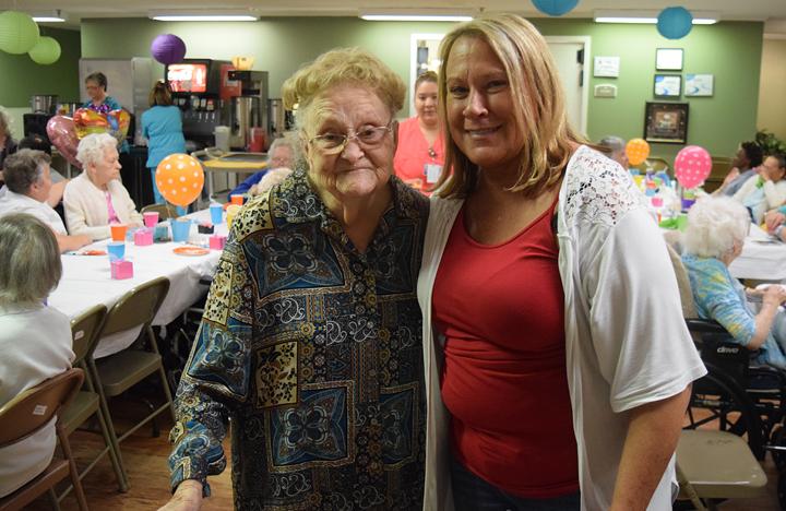 Having a great time at our Mother Daughter banquet in the dining room